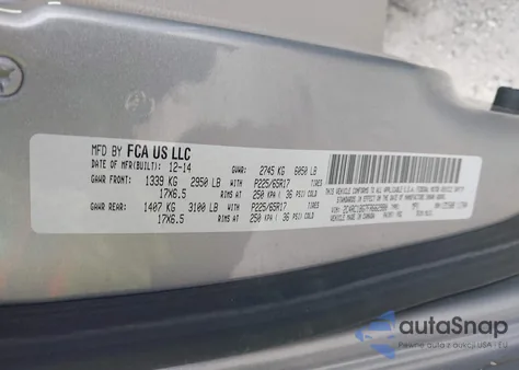 2015 Chrysler Town & Country Touring из США, поврежденный, VIN 2C4RC1BG7FR662980